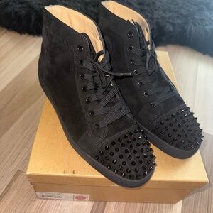 Christian Louboutin Lou Spikes High-Top Sneakers Men Size 45.5